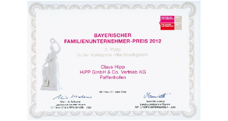 HIPP family business award.